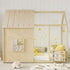 House Floor Bed With 7 Color LED Light, Built In Bookshelf
