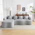 Modular L-Shape Sectional Sofa With Curved Chaise