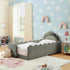 Cute Dinosaur Shaped Bed With Safety Guardrail, Toddler Frame
