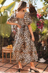 Emery Leopard Bubble Sleeve Maxi Dress