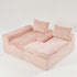 Modular Sofa, Convertible Twin Seat With Chaise Lounge