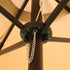 Double- Sided Outdoor Market Umbrella With Lights And Base