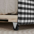 Gingham Daybed With USB Charging Port, Wave Shaped Design