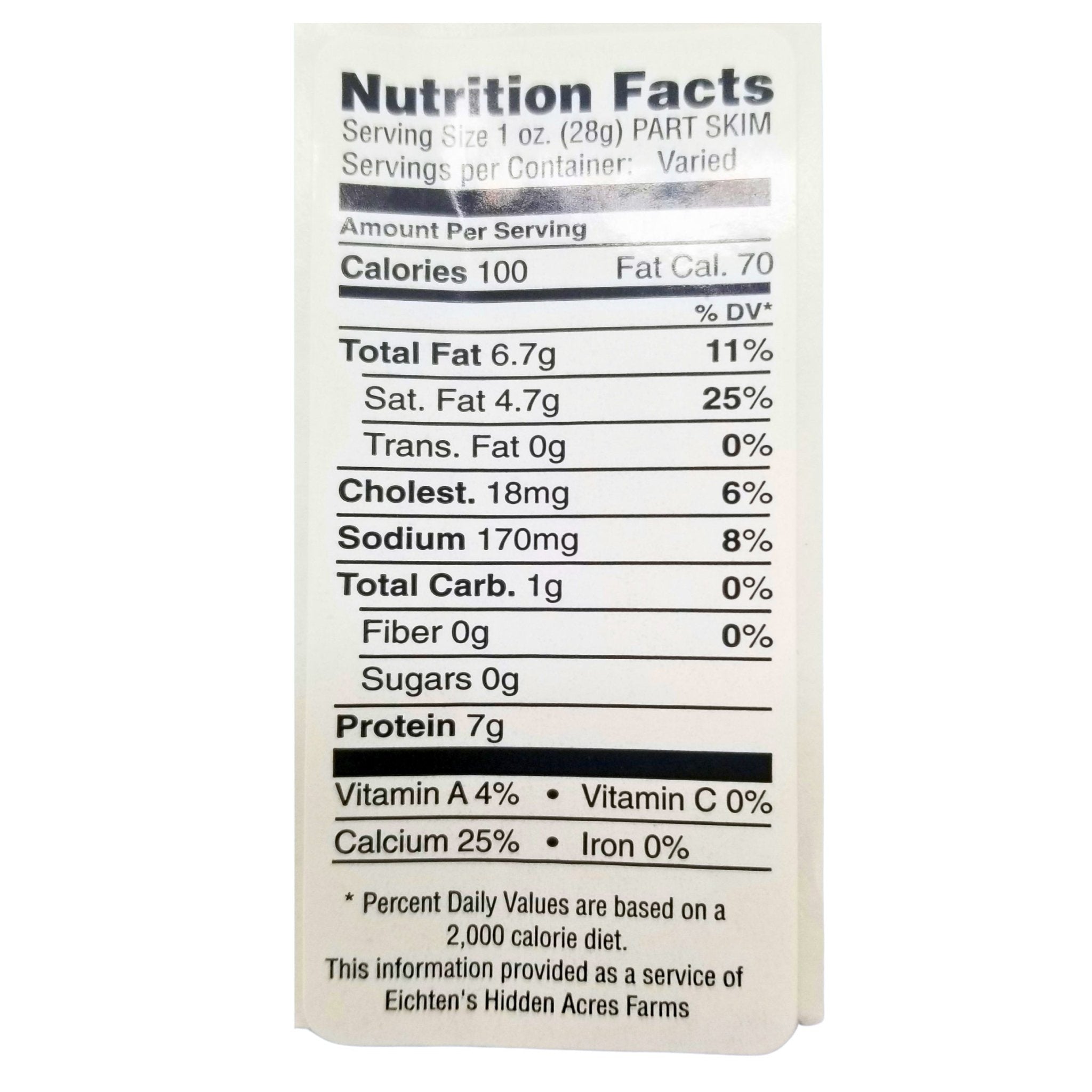 Eichtens Baby Swiss 1/2 lb Wedge