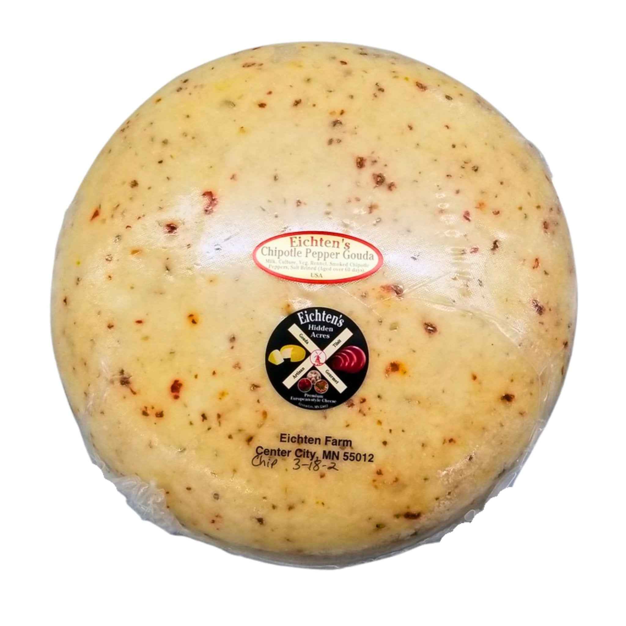 Chipotle Pepper Gouda Cheese - Eichtens Cheese