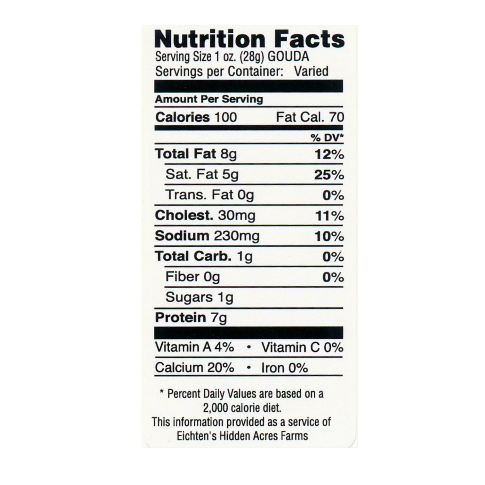 Eichtens Peppercorn Garlic Gouda Cheese