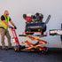 Electric Hydraulic Lift Table – 600 lb, 59 in. Extension Portable Powered Scissor Lift Cart for Warehouses, Shops & Material Handling