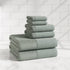 Cotton Linen-Like Border 6-Piece Towel Set - Priya Collection