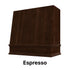 Wood Range Hood With Angled Front and Decorative Trim - 30", 36", 42", 48", 54" and 60" Widths Available