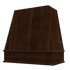 Espresso Wood Range Hood With Tapered Shiplap Front and Block Trim - 30", 36", 42", 48", 54" and 60" Widths Available