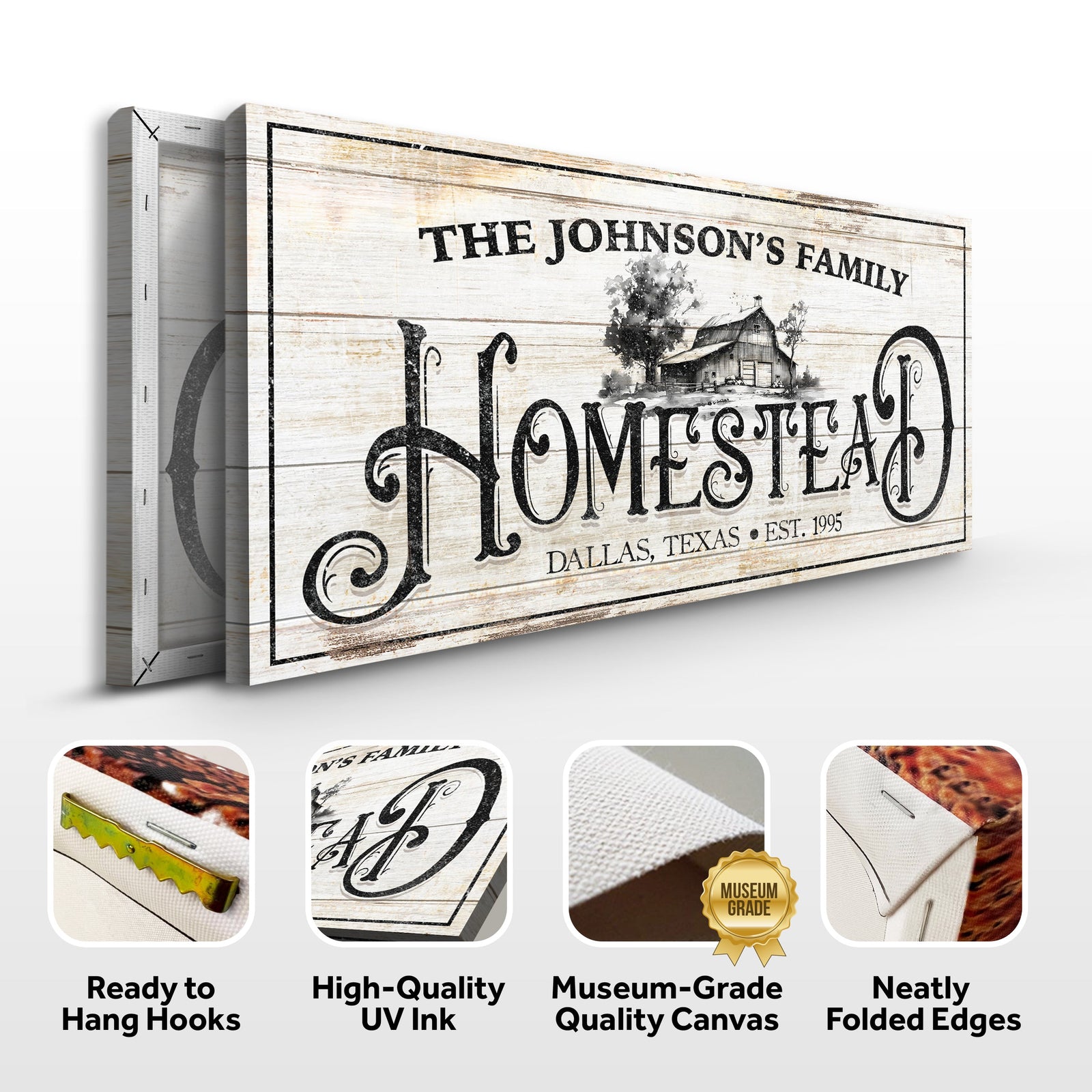 Vintage Farmhouse Homestead Sign