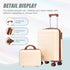 14'/20' 2-Piece Beige ABS Spinner Wheel Luggage Set