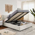 Storage Upholstered Hydraulic Platform Bed With Integrated Headboard
