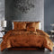 Spice Crinkle Velvet Comforter Set with Coordinating Pillows - 7 Piece