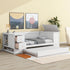 Daybed With Storage Arms, Trundle And Charging Station