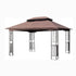 13 0 Outdoor Patio Gazebo Canopy Tent With Ventilated Double Roof And Mosquito Net (Detachable Mesh Screen On All Sides) Suitable For Lawn Garden Backyard And Deck Top - Brown