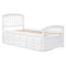 Platform Storage Bed Solid Wood Bed With 6 Drawers