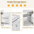 Bathroom Vanity With Ceramic Sink, Modern Single Bathroom Cabinet With 2 Doors And A Shelf, Soft Close Doors