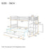 Bunk Bed, Convertible Bottom Bed, Storage Shelves And Drawers