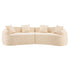 Curved Compressed Sofa, Nordic-Style Design For Living Room