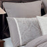 Grey Damask Jacquard 9 Piece Comforter Set with Soft Fill - Grey