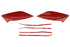OLM STI Spoiler Side Fins - Lightning Red / Firestorm Red - 2015-2021 Subaru WRX / STI