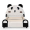 Twin Size Cute Panda Shaped Kids Bed - White / Black