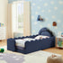 Cute Dinosaur Shaped Bed With Safety Guardrail, Toddler Frame