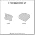 Twin/Twin XL Back Print Long Fur Comforter Mini Set