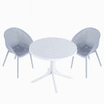 Modern Lounge Chair Set With Round Table