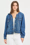 RISEN Basic Denim Jacket with Hoodie