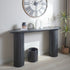 Fluted Cylinder Console Table - Black