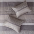 7 Piece Jacquard Comforter Set Grey/Taupe California King