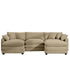 Modern Oversized Modular Cushion Sofa With Ottoman, Low Back, Deep Seating Sofa Set