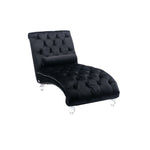 Chaise Lounge Indoor, Button Tufted Upholstered Chaise Lounge Chair With Pillow