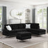 L-Shaped Sectional Sofa With Chaise And Storage Ottoman, Includes 2 Pillows