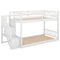 Twin Over Twin Floor Bunk Bed, Ladder With Storage
