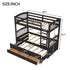 Bunk Bed With Trundle And Drawers, Arched Headboard And Footboard