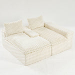 Modular Sofa, Convertible Twin Seat With Chaise Lounge