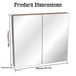 Medicine Cabinet, Wall Mounted Bathroom Mirror With Storage