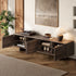 TV Stand For TVs Up To 85", Entertainment Center, Cable Management, Push Openers, Soft Closing Hinges & Adjustable Shelves - Dark Brown