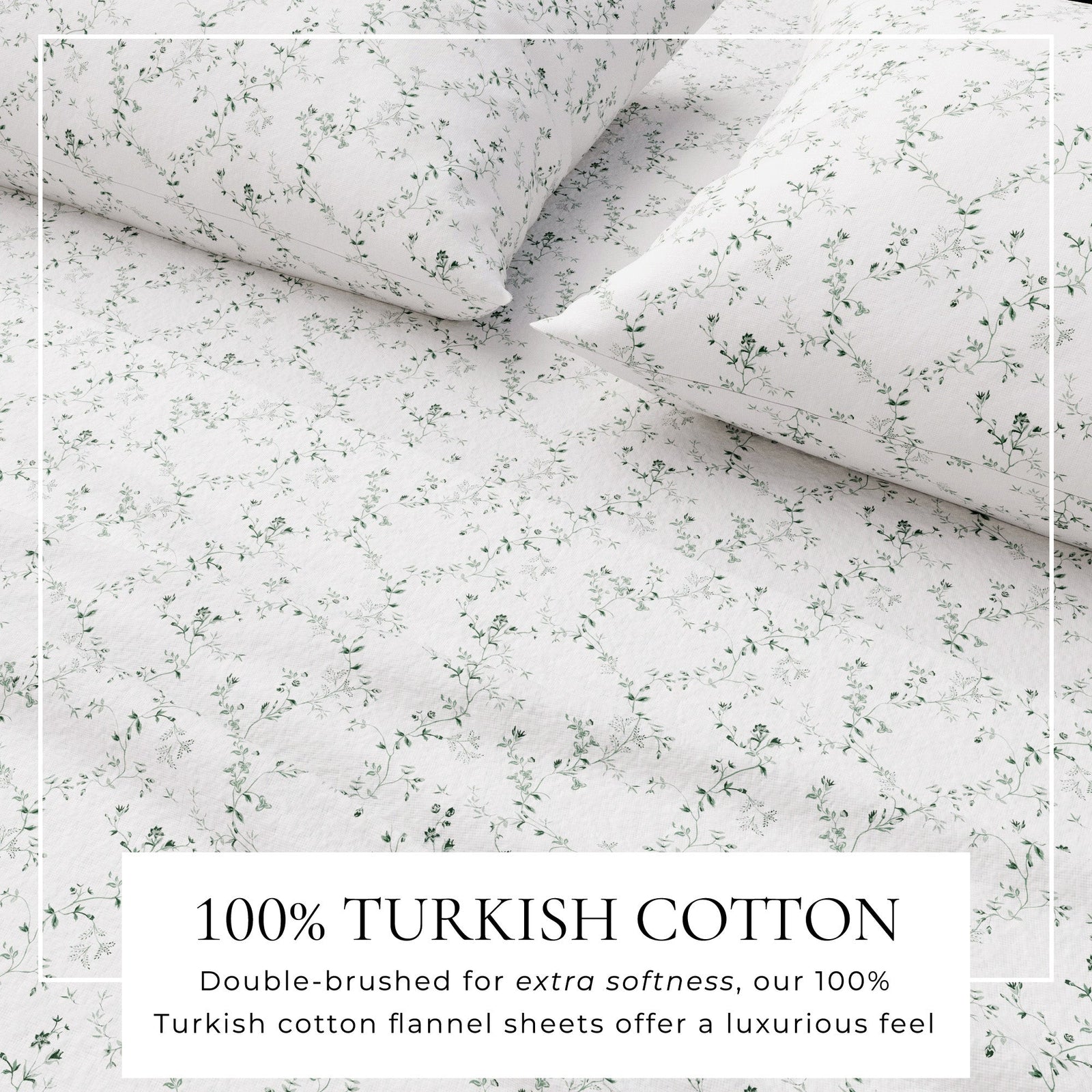 Turkish Cotton Flannel Sheet Set - Winter Floral Collection