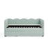 Gingham Daybed With USB Charging Port, Wave Shaped Design