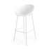 Modern Gable Outdoor Barstool Set of 2 in White