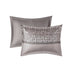 7 Piece Jacquard Comforter Set Grey Taupe King