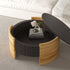 Modern Colorblocked Striped Coffee Table With Flip Top Storage