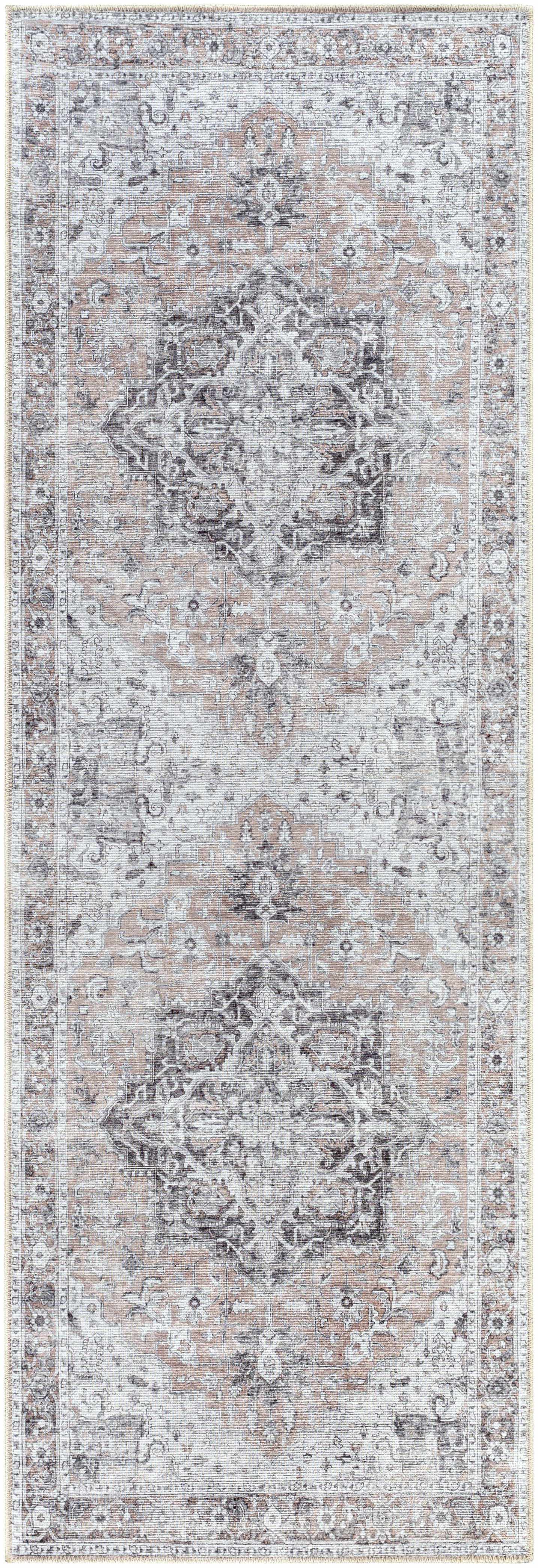 Fatih Flat Pile Washable Rug