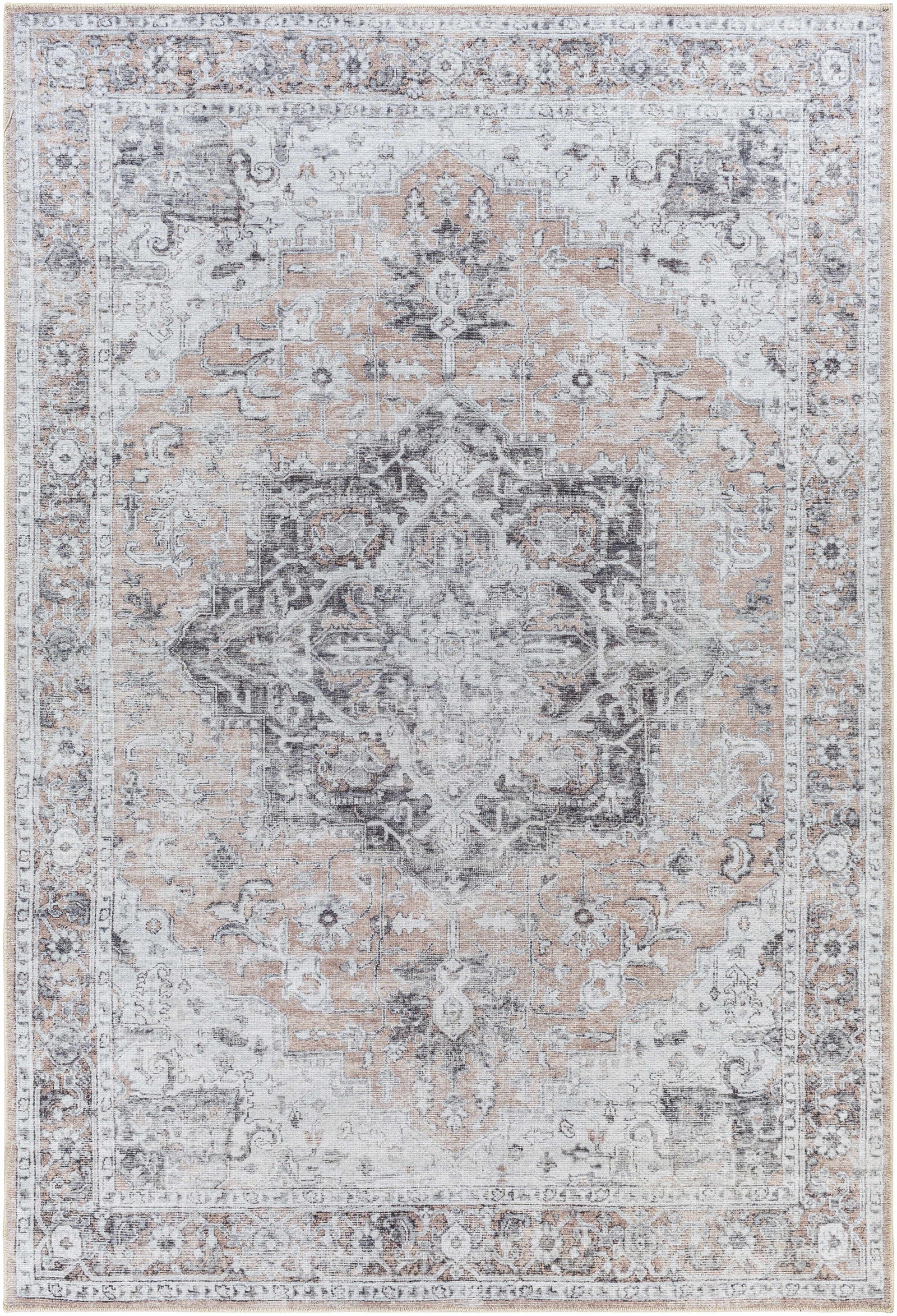 Fatih Flat Pile Washable Rug