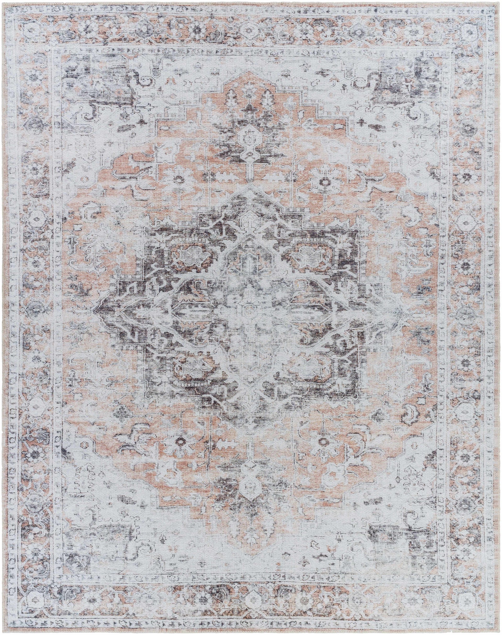 Fatih Flat Pile Washable Rug