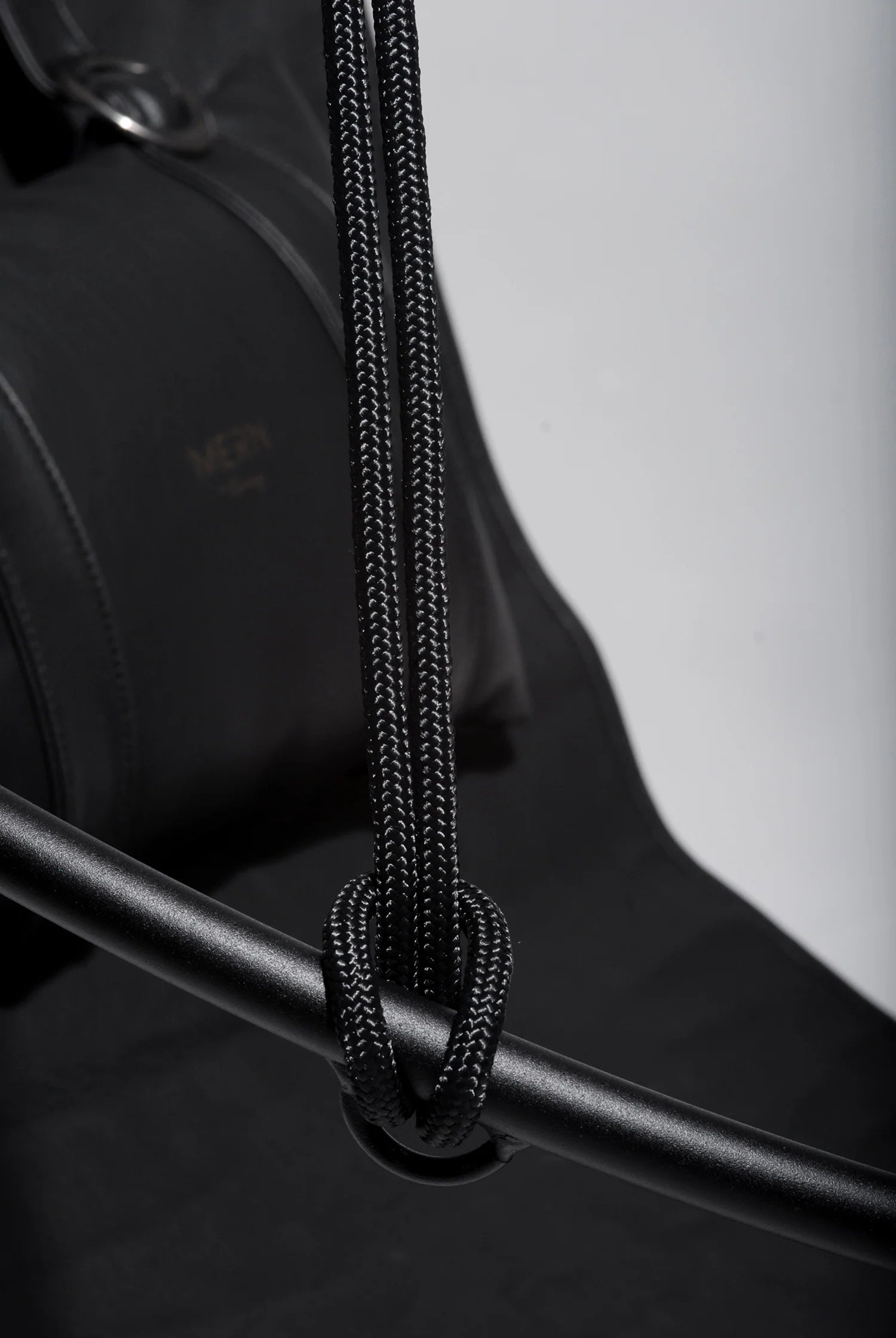 Faux Leather Round Hanging Chair Black